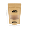 Kraft oval doypack - 50 g Pencereli Kraft Oval Doypack Baskılı (8x14,5 cm)